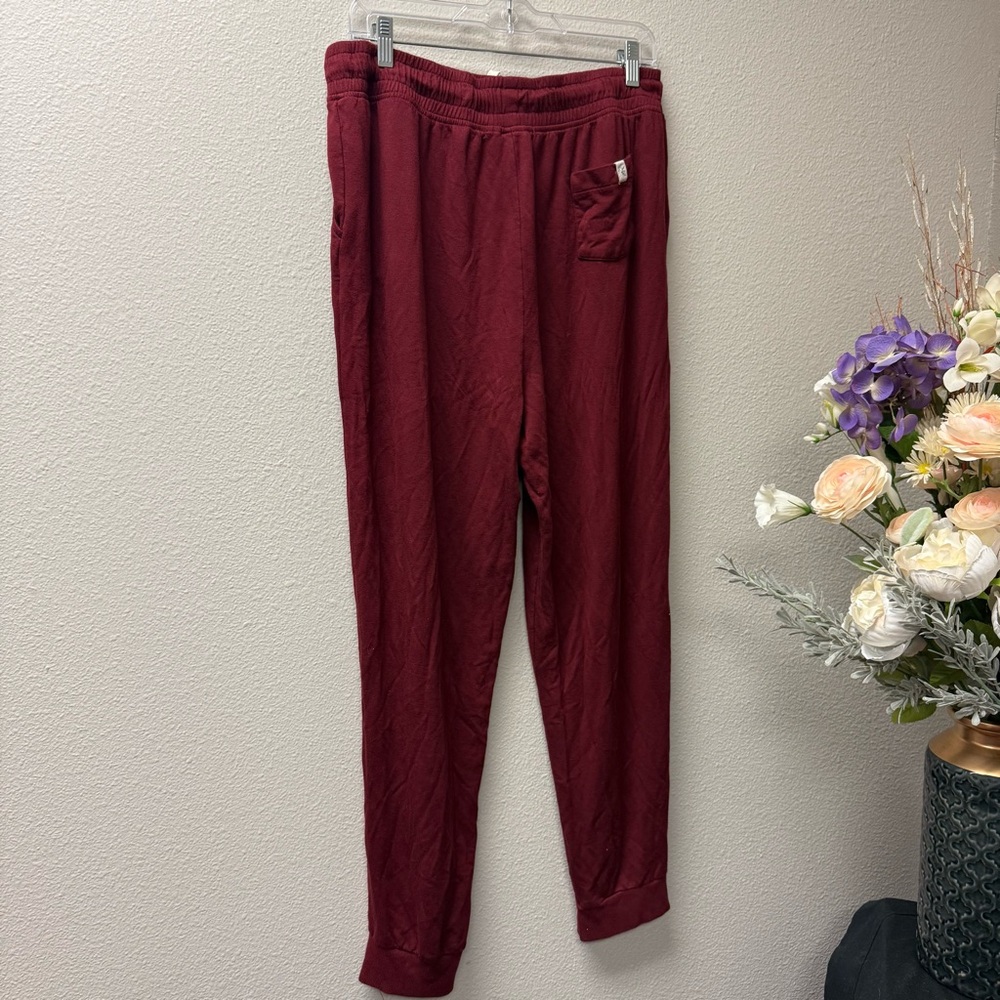 Magnolia Burgundy Lounge Set Hoodie & Jogger Pants XL Cozy Casual - Picture 12 of 16
